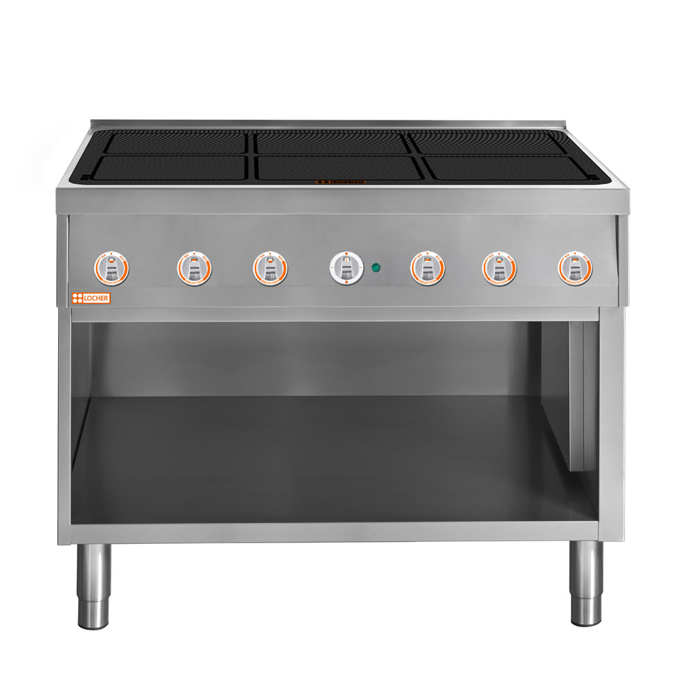 LOCHER 227212 Induktionsherd, 6 Kochstellen á 5 kW - Flächeninduktion