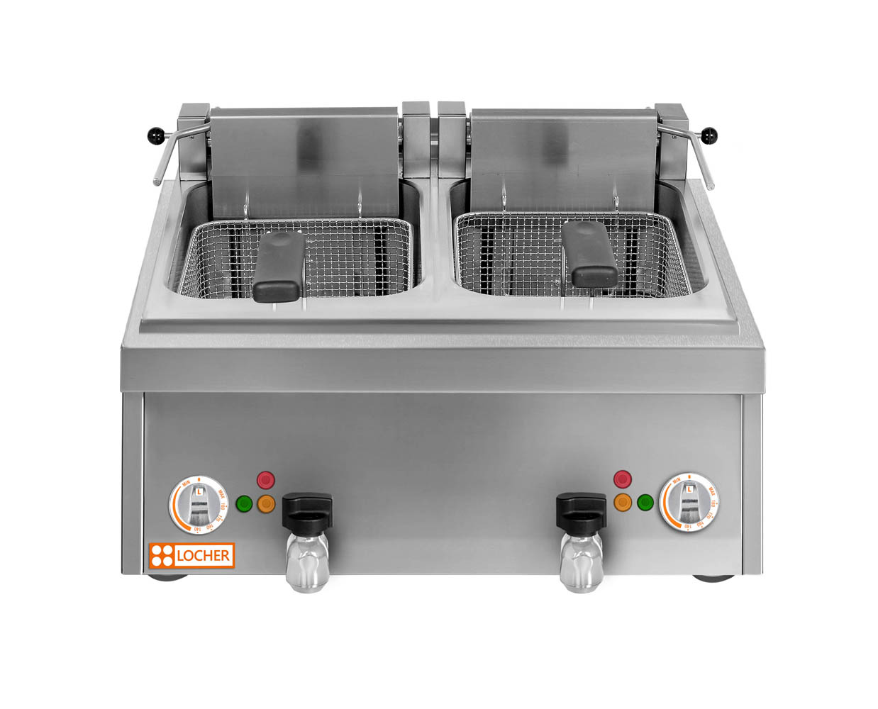 LOCHER Tisch-Fritteuse 2 x 12 Liter, 20 kW 216513 by BERNER vergleichbar BF2KTTS