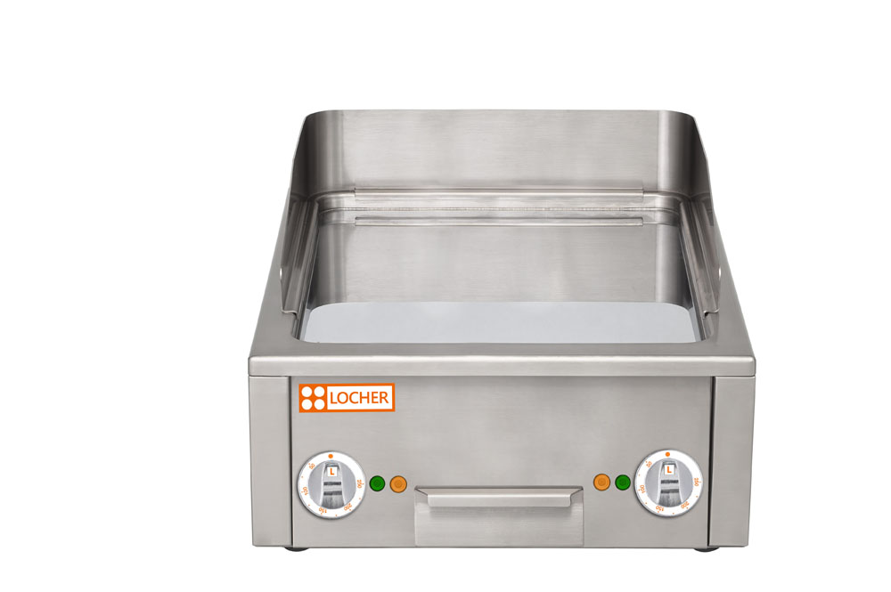 LOCHER 201401 Elektro-Bratplatte 600 hartverchromt, glatt