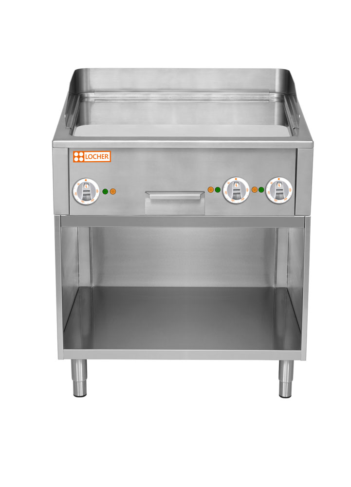 LOCHER 201491 Burger-Bratplatte 1200 hartverchromt, glatt