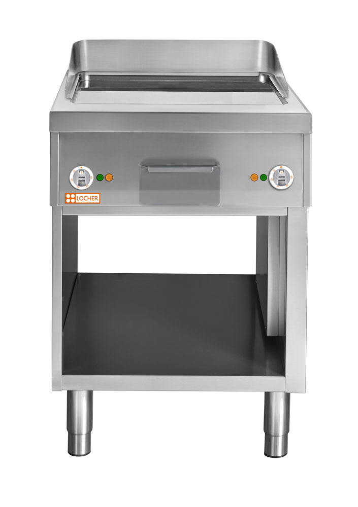 LOCHER 290401 Elektro-Bratplatte 600 - Bratfläche ﻿hartverchromt, glatt
