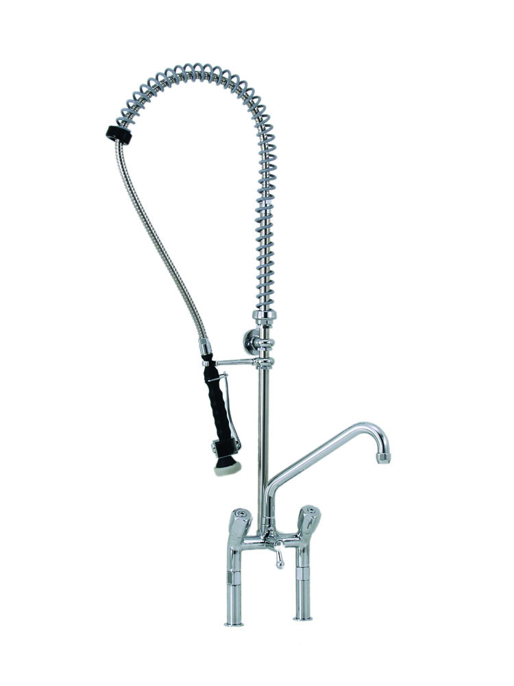 PROFIKOCHER 128011 Geschirr-Waschbrause mit  - Zweiloch-Zweigriff-Standarmatur 1/2“