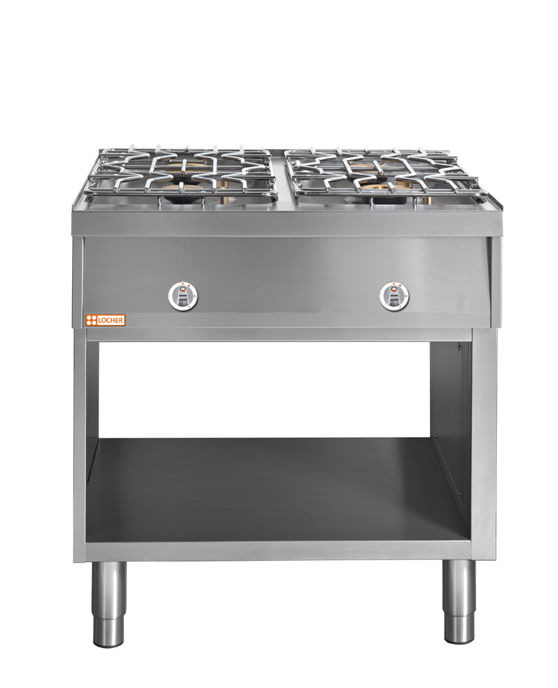 LOCHER 290001 Gasherd, 4 Kochstellen