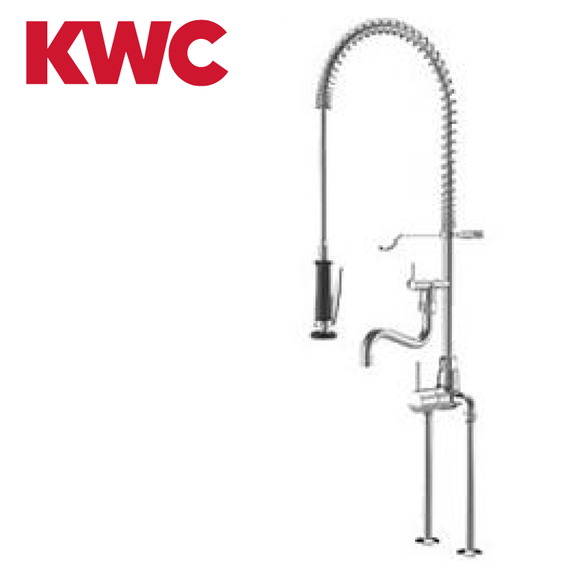 KWC 24.503.126.000 Gastro Geschirrbrause mit Schwenkauslauf Doppelrohr hoch