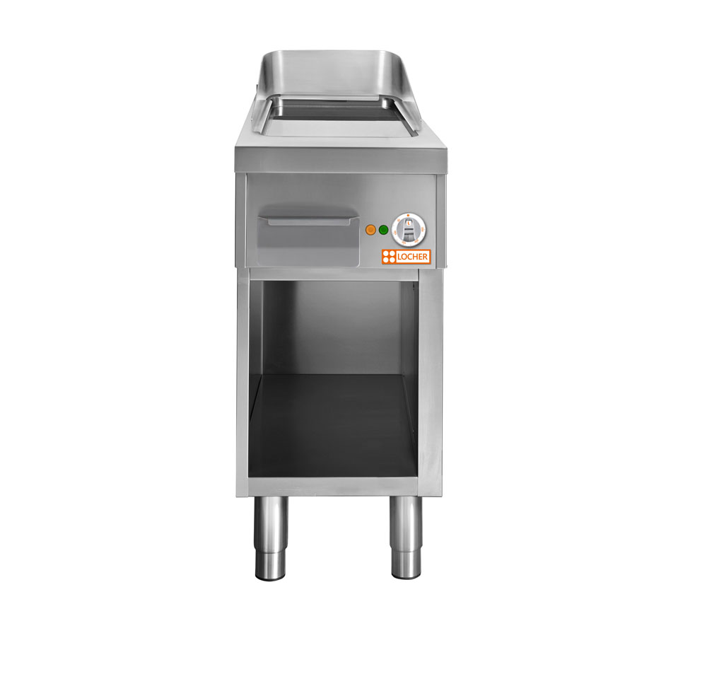 LOCHER 227400 Elektro-Bratplatte 400 - Bratfläche hartverchromt, glatt