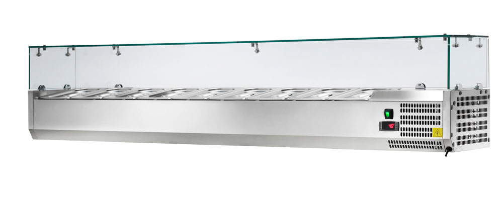 PROFIKOCHER 522834 Kühlaufsatzvitrine  9x GN1/3