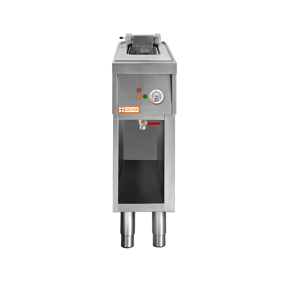LOCHER 290510 Elektro-Fritteuse mit 1 Becken, 1 x 12 Liter 8 kW
