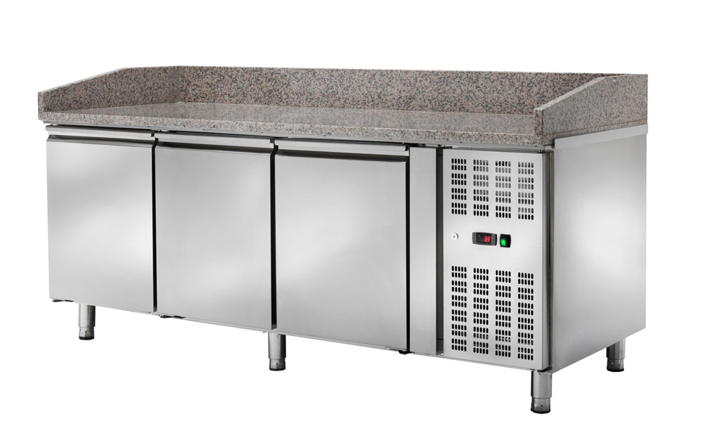 PROFIKOCHER 522842  Pizzakühltisch mit Kühl-Aufsatzvitrine 9 x GN 1/3