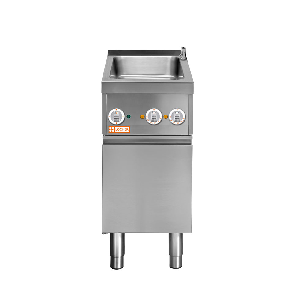 LOCHER 228640 Elektro-Wasserbad GN 1/1  - mit Teller-﻿Wärmeschrank und Festanschluss