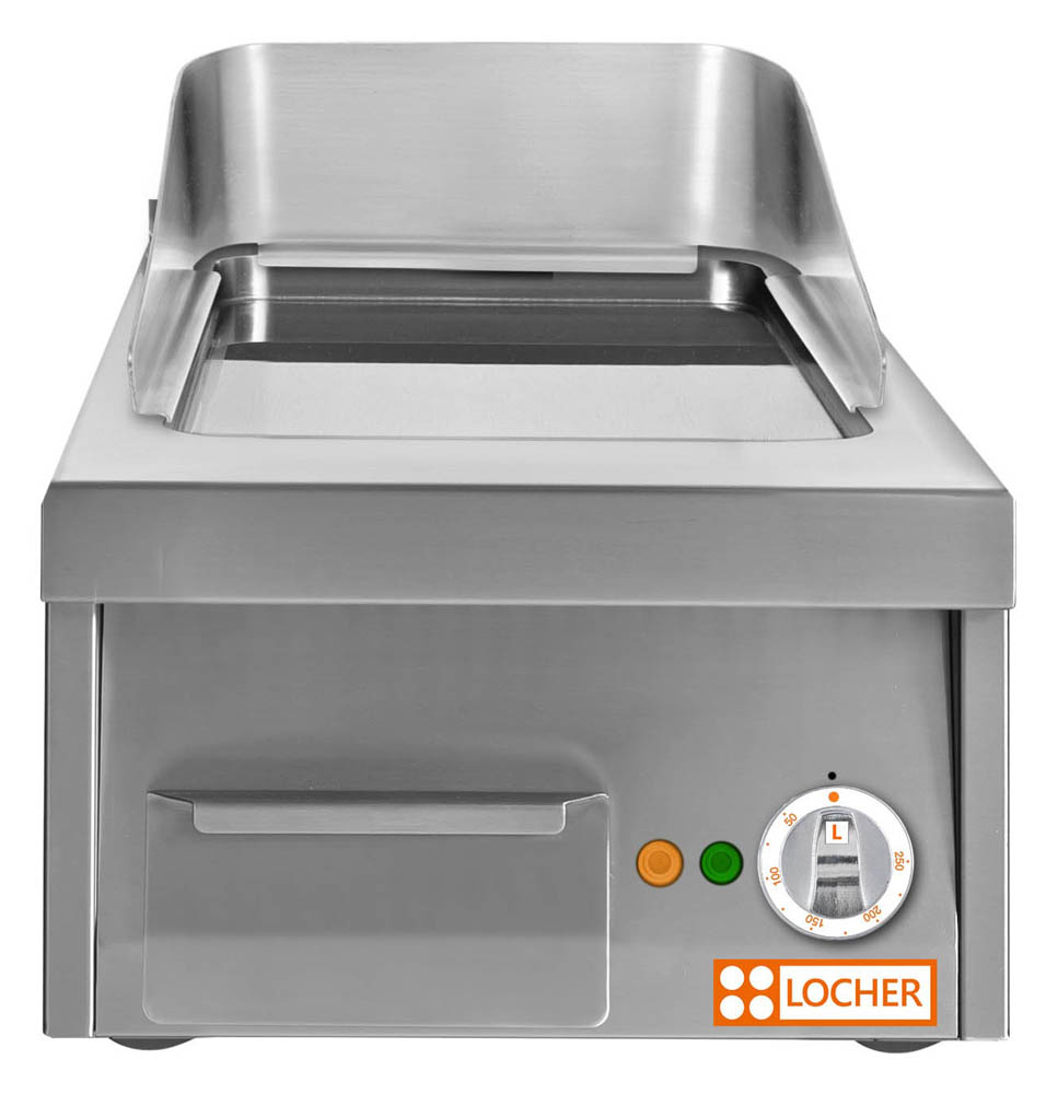 LOCHER Griddleplatte 400 hartverchromt glatt 216400 by BERNER
