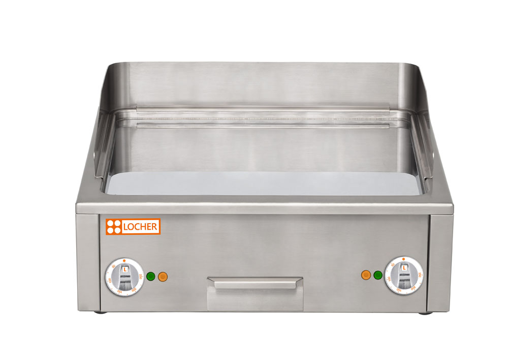 LOCHER 201402 Elektro-Bratplatte 800 hartverchromt, glatt
