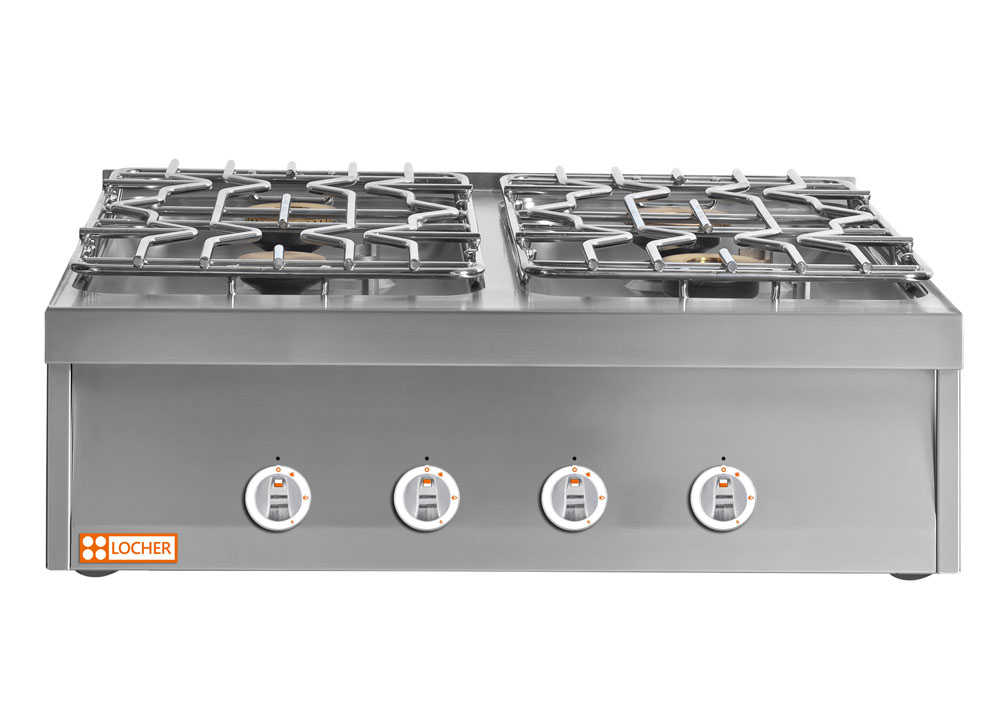 LOCHER 237003 Gasherd, 4 Kochstellen