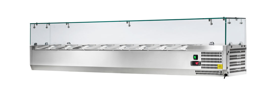 PROFIKOCHER 522833 Kühlaufsatzvitrine  8x GN1/3