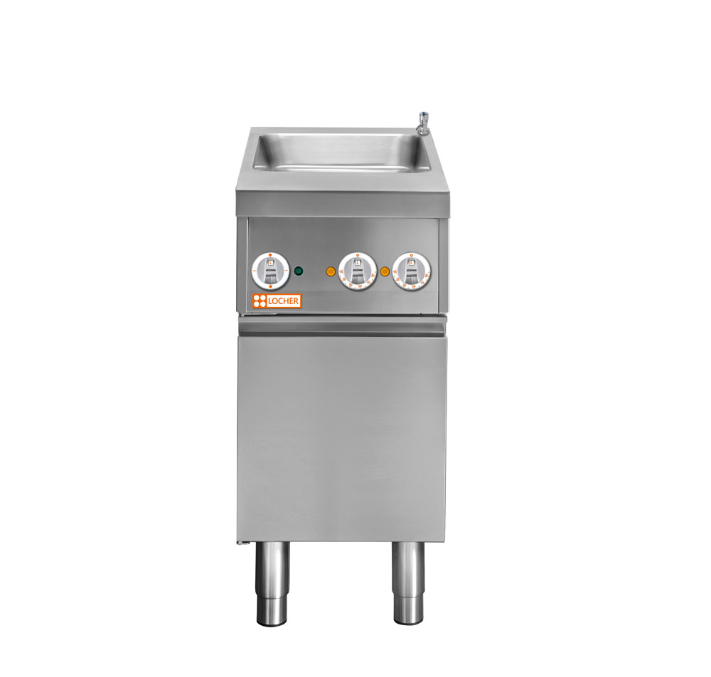 LOCHER 290642 Elektro-Wasserbad GN 4/3  - mit Teller-﻿Wärmeschrank durchgehend