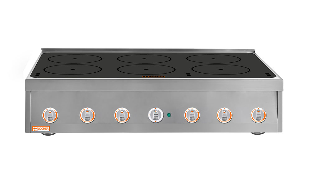 LOCHER 237206 Induktionsherd, 6 Kochstellen á 3,5 kW