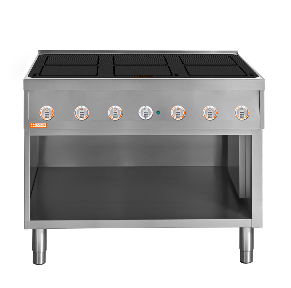 LOCHER 228202 ﻿Induktionsherd, 6 Kochstellen á 5 kW