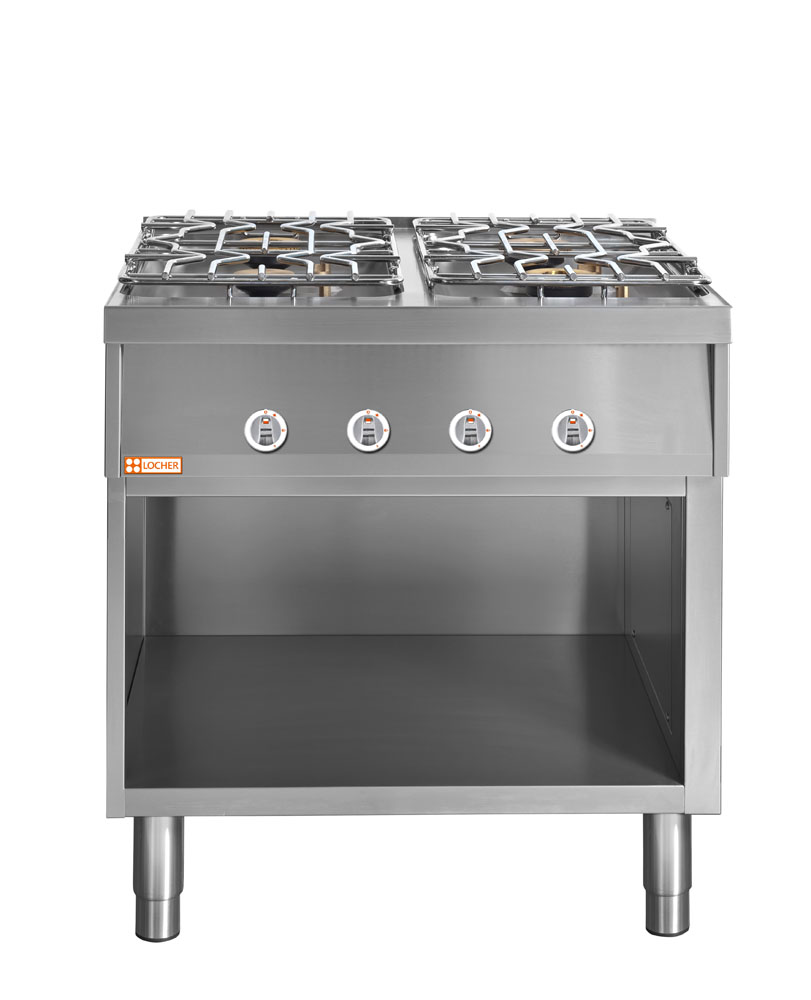LOCHER 227003 Gasherd, 4 Kochstellen